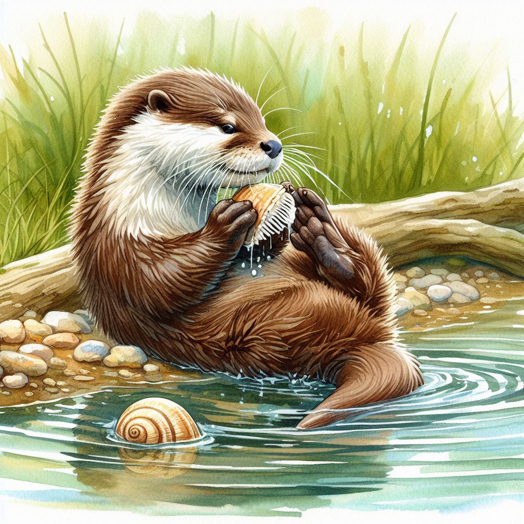 Nutria aseandose